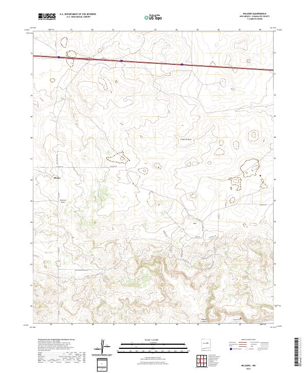 US Topo 7.5-minute map for Milagro NM