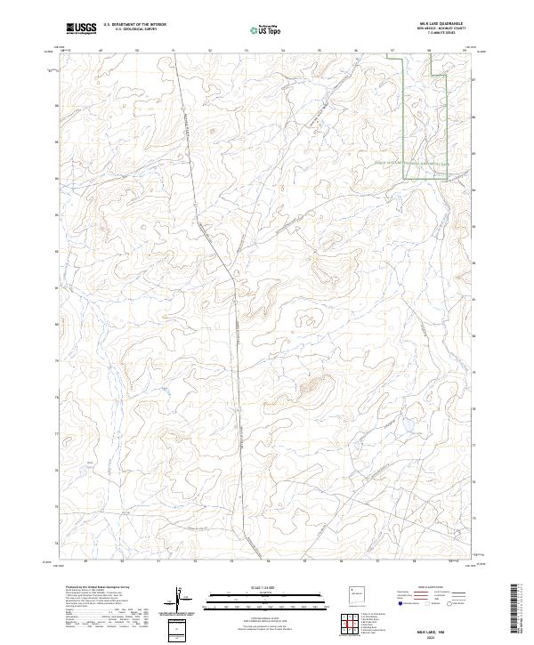 US Topo 7.5-minute map for Milk Lake NM