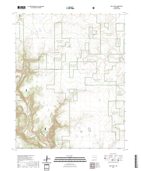 US Topo 7.5-minute map for Mills West NM