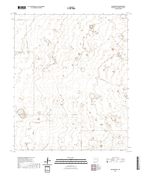 US Topo 7.5-minute map for Milnesand NW NM