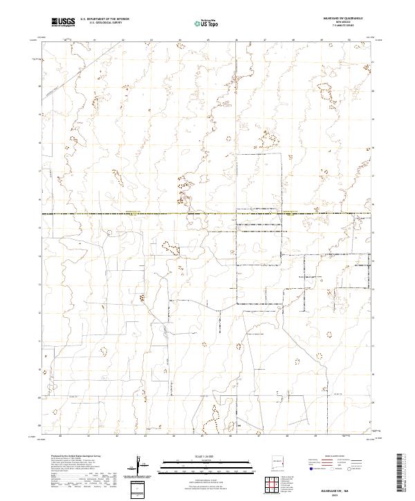 US Topo 7.5-minute map for Milnesand SW NM