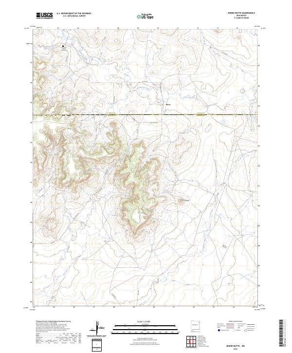 US Topo 7.5-minute map for Minnie Butte NM