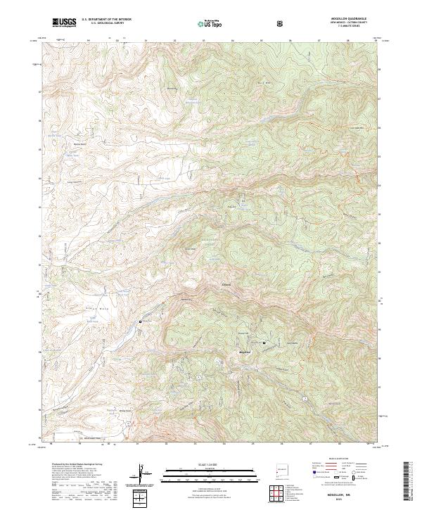 US Topo 7.5-minute map for Mogollon NM