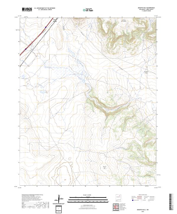 US Topo 7.5-minute map for Mogote Hills NM