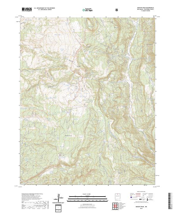 US Topo 7.5-minute map for Mogote Peak NM
