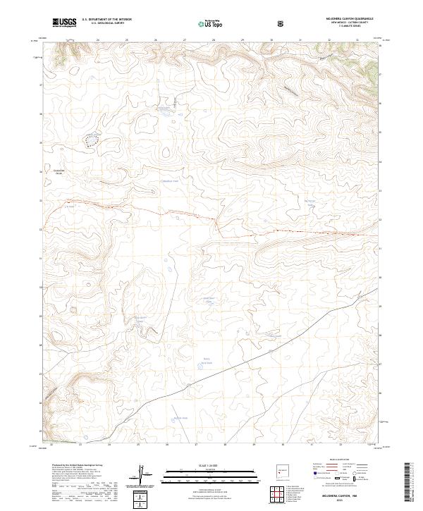 US Topo 7.5-minute map for Mojonera Canyon NM