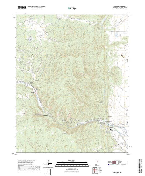 US Topo 7.5-minute map for Montezuma NM