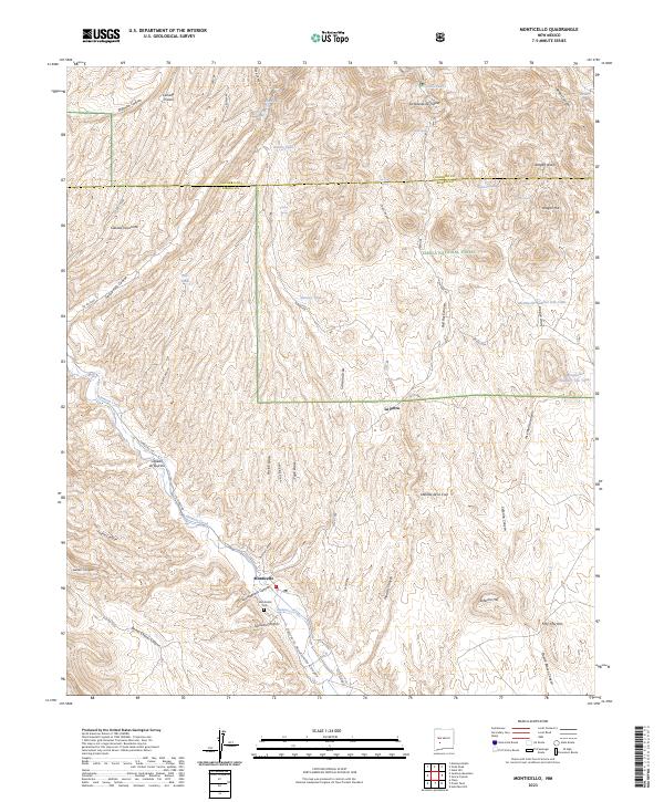 US Topo 7.5-minute map for Monticello NM