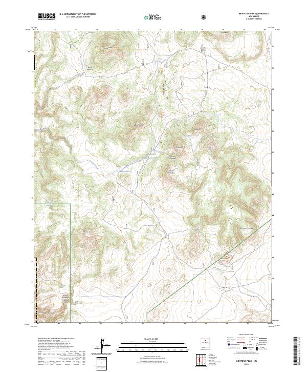 US Topo 7.5-minute map for Montoso Peak NM