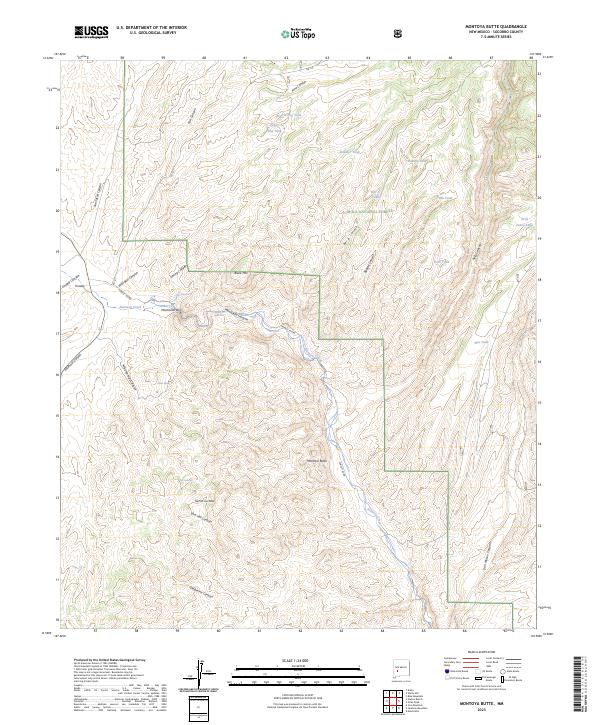 US Topo 7.5-minute map for Montoya Butte NM
