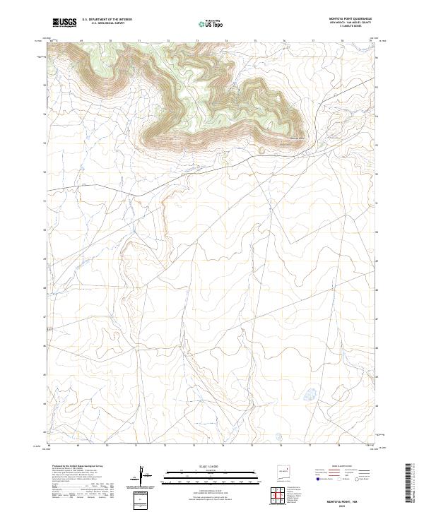 US Topo 7.5-minute map for Montoya Point NM