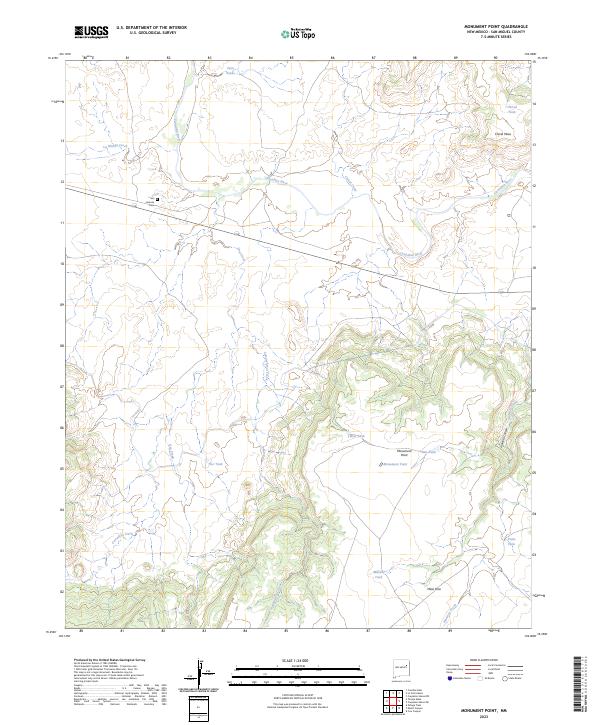 US Topo 7.5-minute map for Monument Point NM