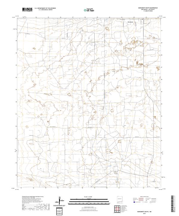 US Topo 7.5-minute map for Monument South NM