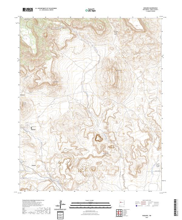 US Topo 7.5-minute map for Moquino NM
