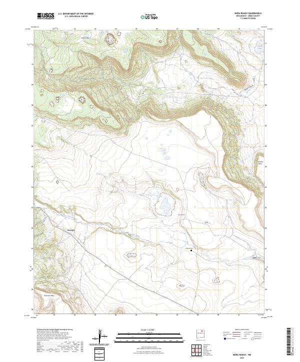 US Topo 7.5-minute map for Mora Ranch NM