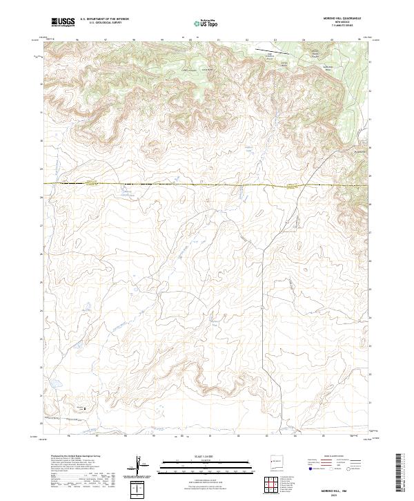 US Topo 7.5-minute map for Moreno Hill NM