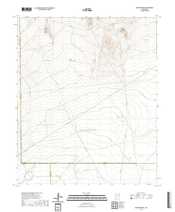 US Topo 7.5-minute map for Mound Springs NM