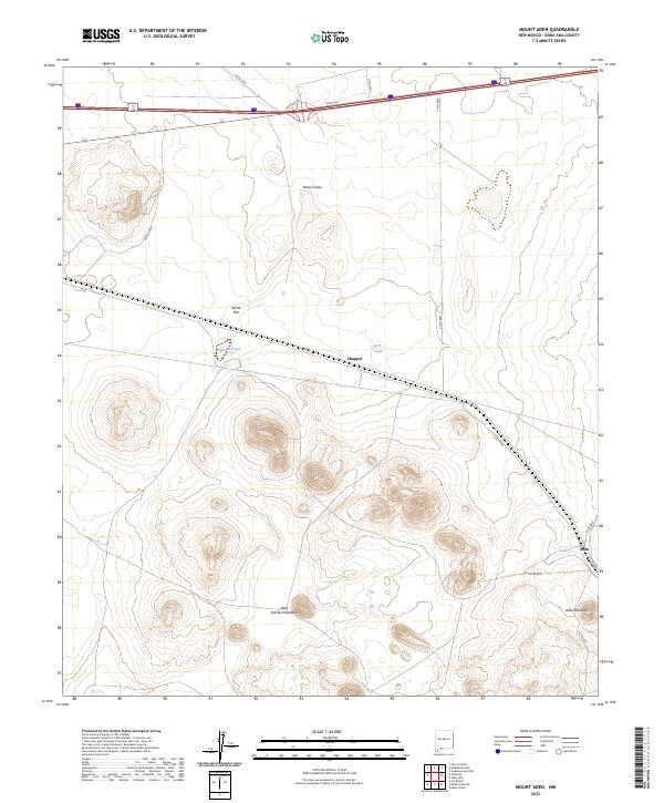 US Topo 7.5-minute map for Mount Aden NM