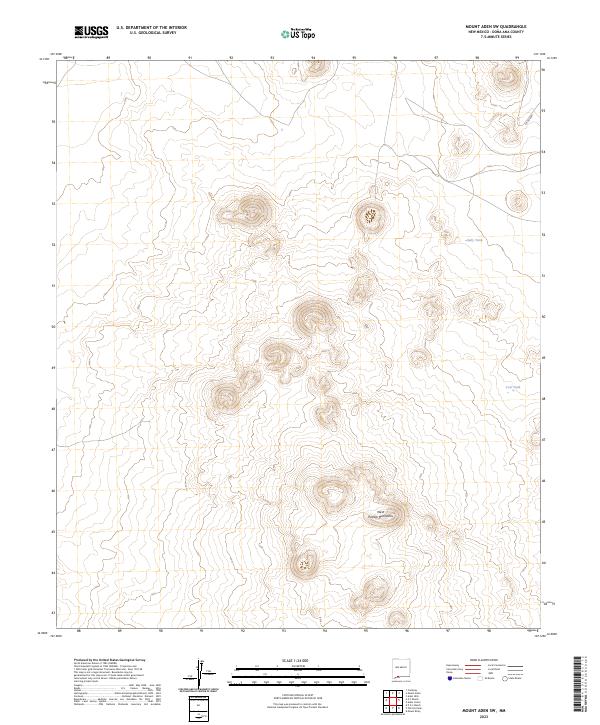 US Topo 7.5-minute map for Mount Aden SW NM