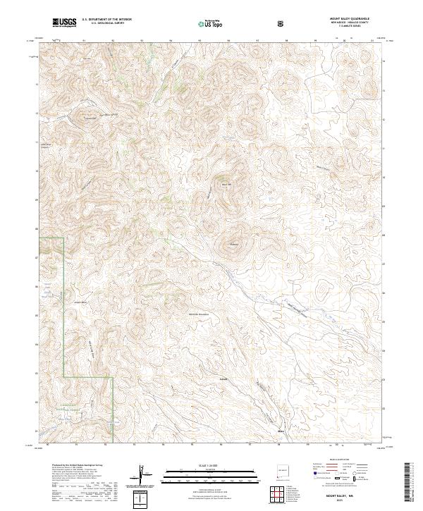US Topo 7.5-minute map for Mount Baldy NM