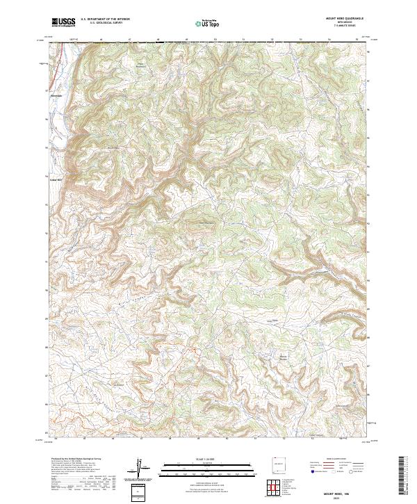 US Topo 7.5-minute map for Mount Nebo NM