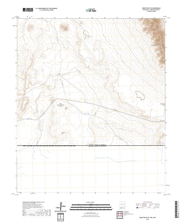 US Topo 7.5-minute map for Mount Riley SE NMCHH