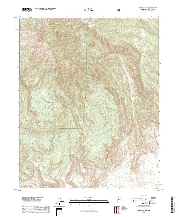 US Topo 7.5-minute map for Mount Taylor NM