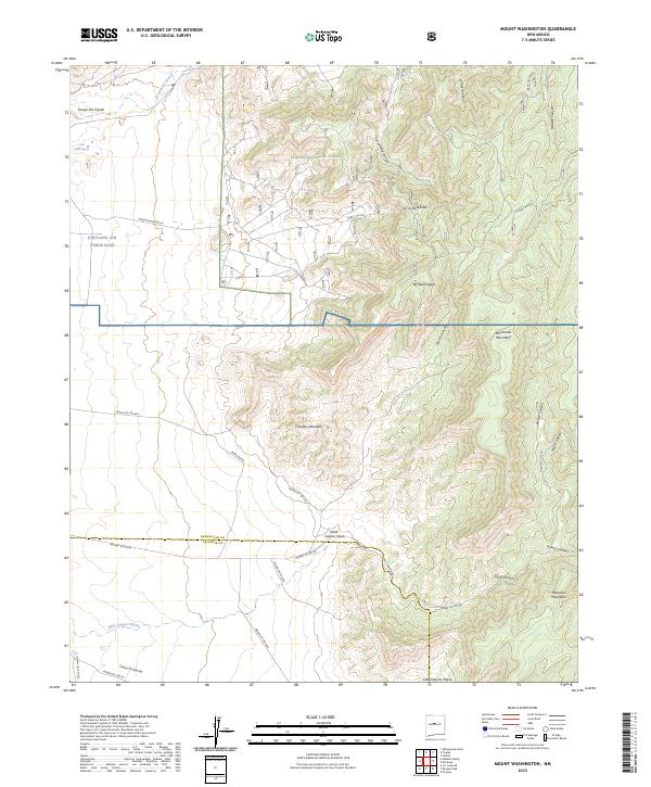 US Topo 7.5-minute map for Mount Washington NM