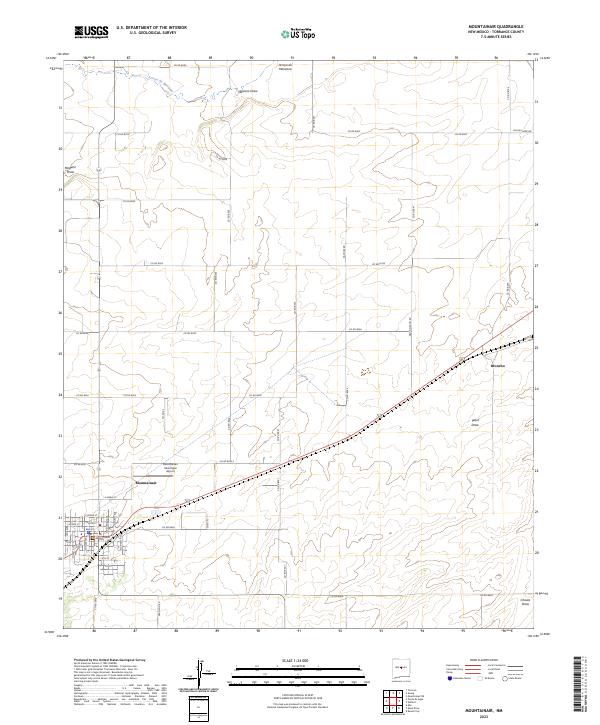 US Topo 7.5-minute map for Mountainair NM