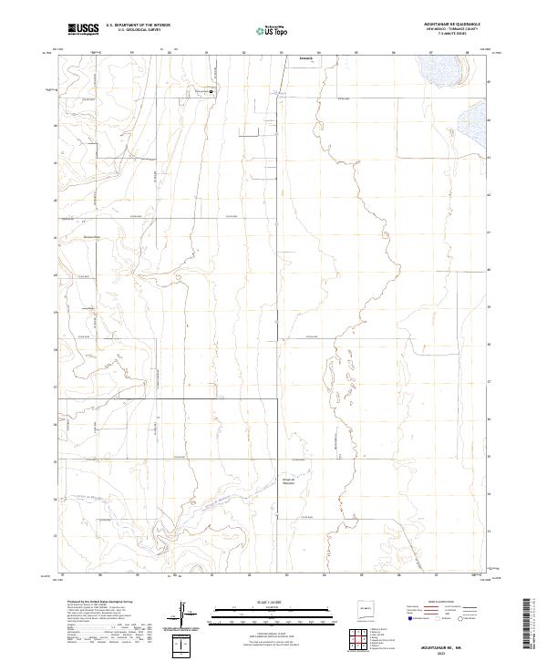 US Topo 7.5-minute map for Mountainair NE NM