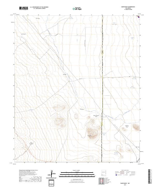 US Topo 7.5-minute map for Muir Ranch NM