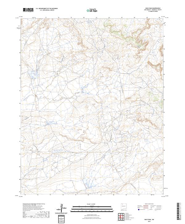US Topo 7.5-minute map for Mule Dam NM