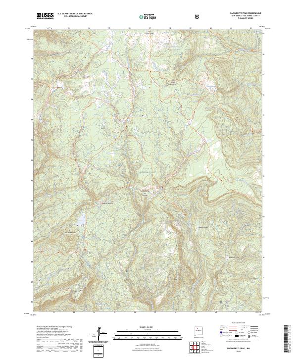 US Topo 7.5-minute map for Nacimiento Peak NM