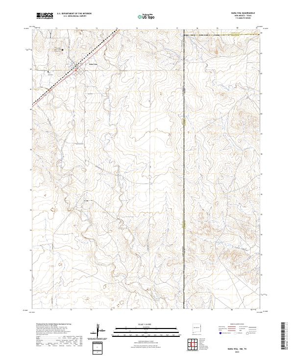 US Topo 7.5-minute map for Nara Visa NMTX