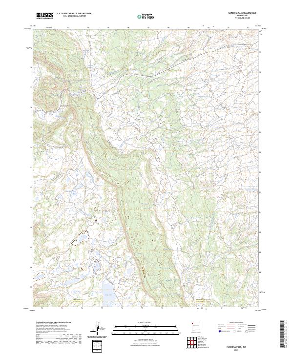 US Topo 7.5-minute map for Narbona Pass NM