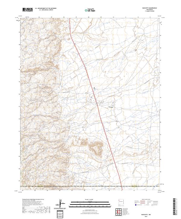 US Topo 7.5-minute map for Naschitti NM