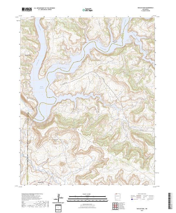 US Topo 7.5-minute map for Navajo Dam NM