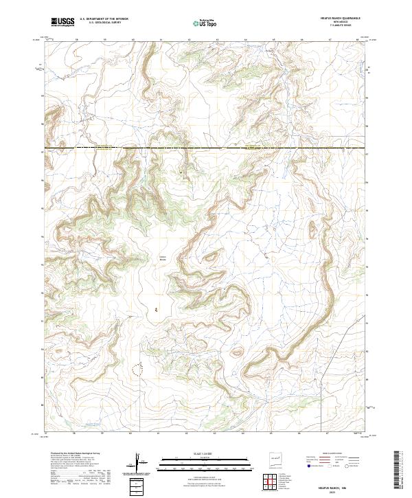 US Topo 7.5-minute map for Neafus Ranch NM