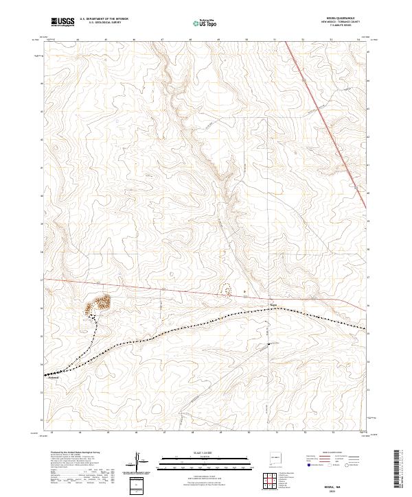 US Topo 7.5-minute map for Negra NM