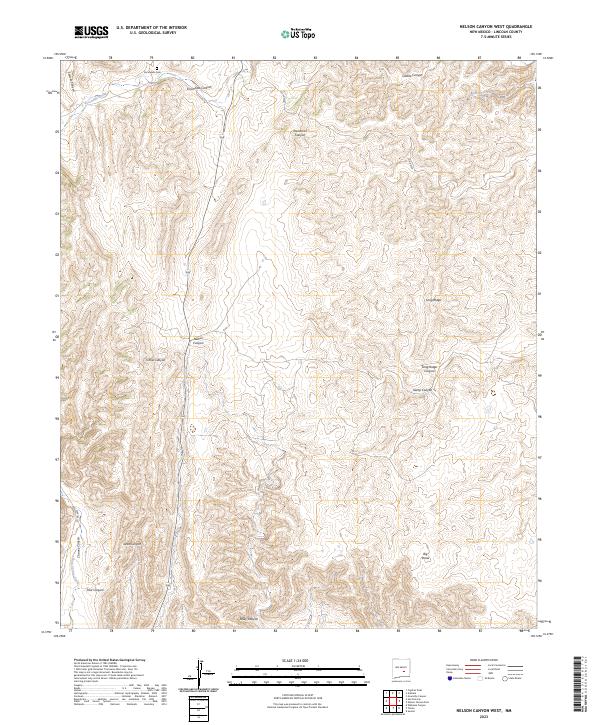 US Topo 7.5-minute map for Nelson Canyon West NM