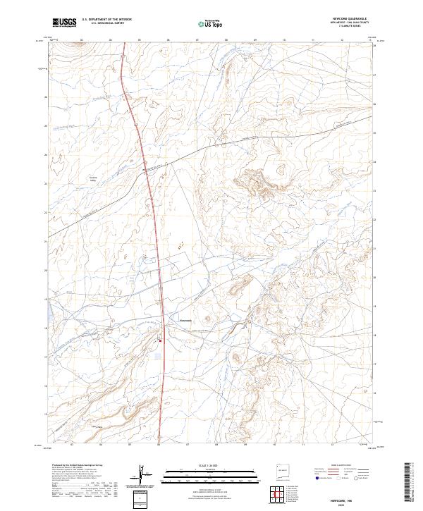 US Topo 7.5-minute map for Newcomb NM