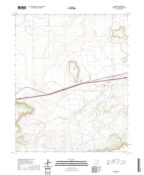 US Topo 7.5-minute map for Newkirk NM