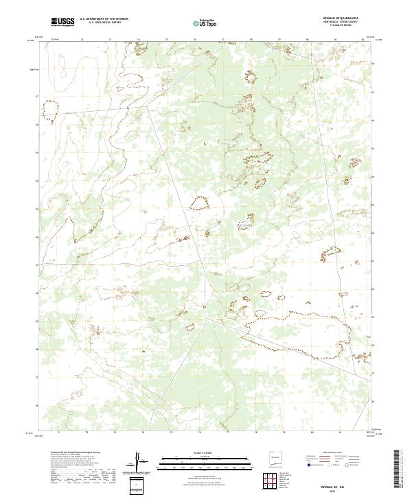 US Topo 7.5-minute map for Newman NE NM