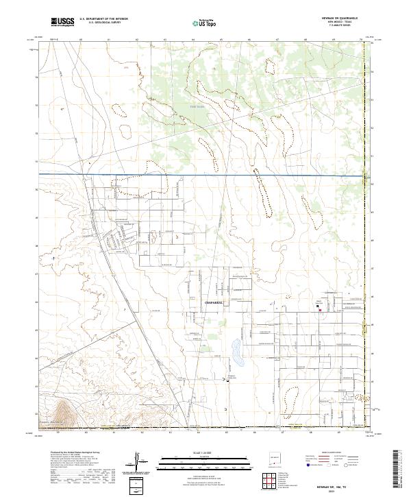 US Topo 7.5-minute map for Newman SW NMTX