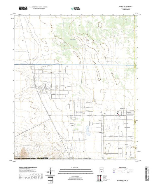 US Topo 7.5-minute map for Newman SW NMTX – American Map Store