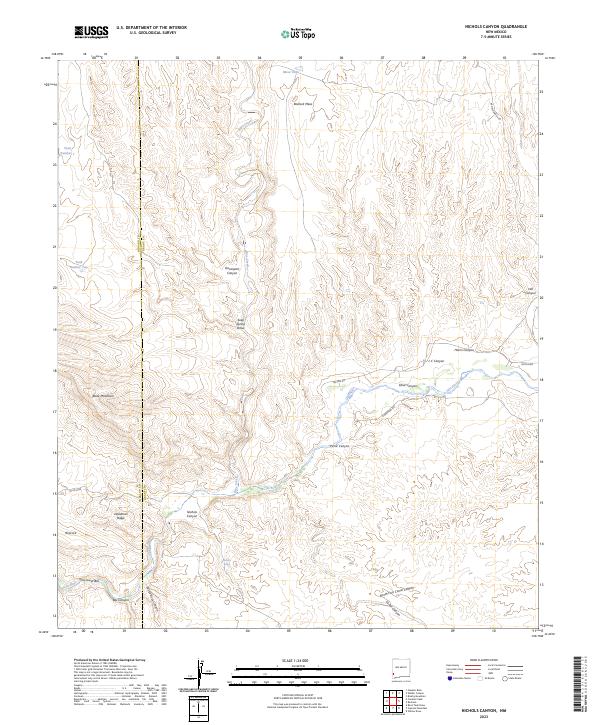 US Topo 7.5-minute map for Nichols Canyon NM