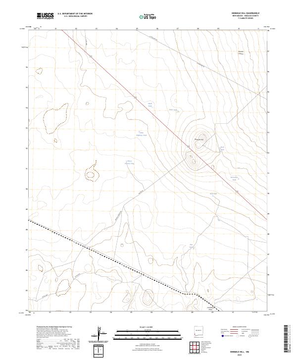 US Topo 7.5-minute map for Ninemile Hill NM