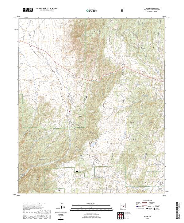 US Topo 7.5-minute map for Nogal NM