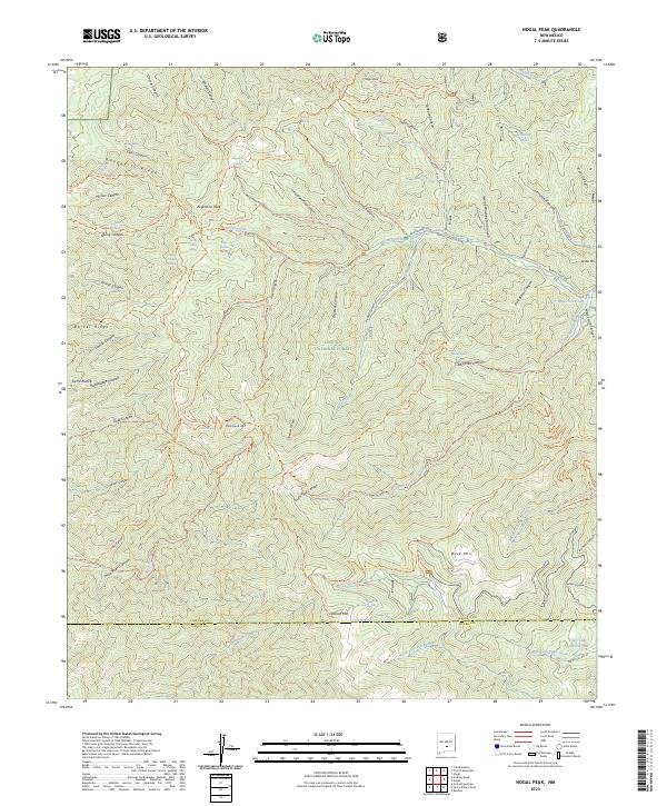 US Topo 7.5-minute map for Nogal Peak NM