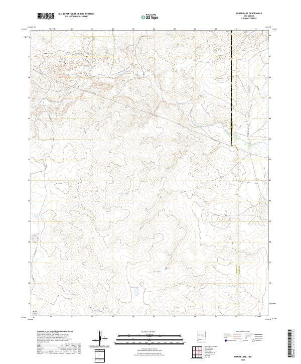 US Topo 7.5-minute map for North Lake NM